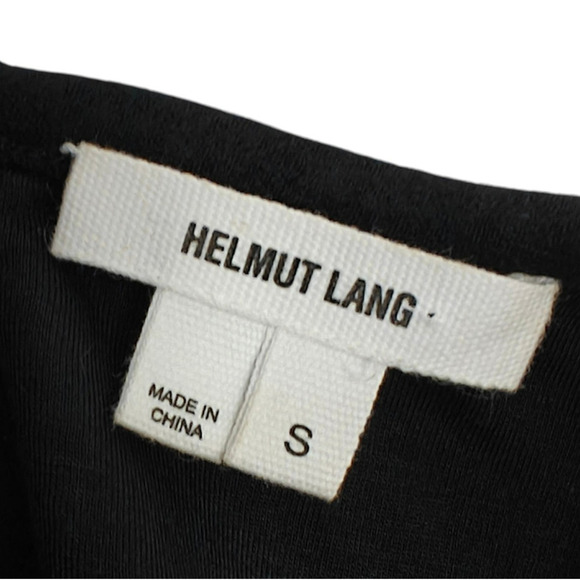 Helmut Lang Sonar Wool Drape Dress Size Small Black Sleeveless Pockets Lined - Picture 12 of 15
